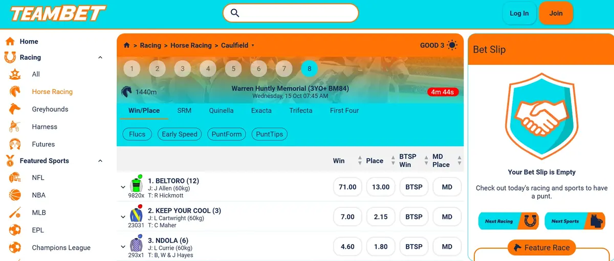 TeamBet screenshot